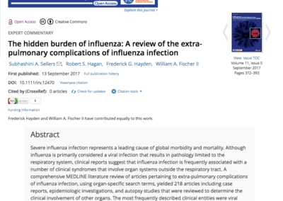 NEW ISARIC’s members publication: The hidden burden of influenza